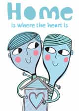 New Home Card – Home Is Where the Heart Is | Cute Housewarming Card created by elnup