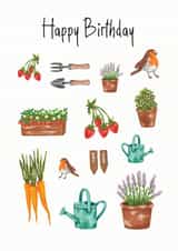 Gardening Allotment Birthday Card created by Laura Stanley Designs