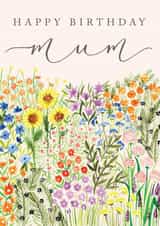 Pretty floral Happy Birthday card created by Making Meadows Ltd