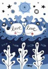 Love to Love Whale Card created by The Illustrated World of Lisa Berkshire