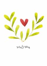 A sweet Mr & Mrs wedding card created by Katie Moody