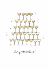Champagne tower congratulations card created by Katie Moody