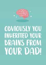 'Dad's Brains' Exam Congratulations Card created by The Cake Thief