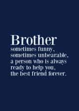 Brother Definition Birthday Card created by Courtney Kelly