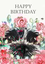 Beautiful Shih-Tzu and Roses Birthday Card created by Jo Scott Art