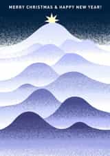 Mountain Star Merry Christamas and Happy New Year Card created by Yijing Li