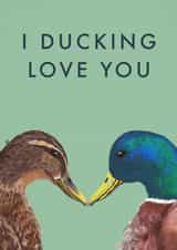 'I ducking love you' card created by Alice Ella