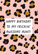 Fun Birthday Card - For Auntie - Leopard created by Heather Alstead Design LTD