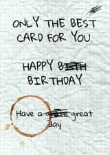 It's The Thought That Counts Birthday Card created by I Made A Funny!