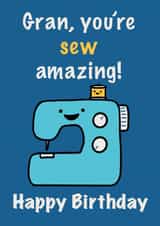 Sewing Gran Birthday card created by Karentoons