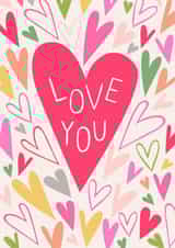 'Love you' Valentines card created by Pablo and Pickle Studio
