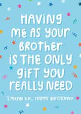 having me as your brother - card created by katie illustrated