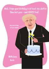 Boris Covid Birthday Card created by Claudia Vasquez