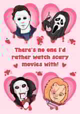 Horror Movie Birthday / Anniversary / Valentines Card, Scary Movies Love Card created by Katy Naughton
