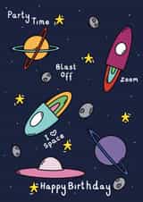 Space Explorer Birthday Card created by Prints By Natasha Cole