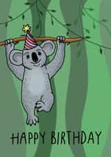 Koala birthday card created by Maisie-Jane Andrews