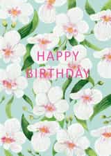 Summer Orchids Happy Birthday created by Pink Pen Studio