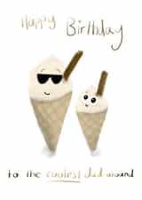 Coolest Dad Ice Cream Birthday Card created by Palette&Petal 