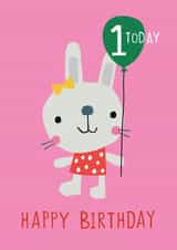 Bunny 1st birthday card created by Dawn Machell