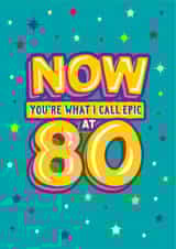 Now Music 80th Birthday Card created by The Typecast Gallery