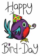 Happy Birthday Bird Day Card created by Doodle Greets