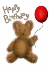 Teddy Bear Balloon Birthday Card created by Palette&Petal 