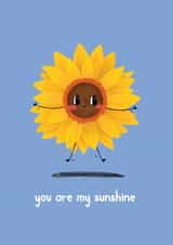 You are my sunshine, sunflower appreciation card created by Paper Jungle