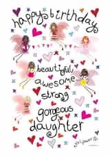 Fairy Birthday card for a beautiful daughter created by The Girl Power Fairies