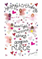 Fairy Birthday Card for a Beautiful Niece created by The Girl Power Fairies