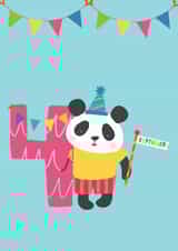 Zoo Panda 4th birthday card created by Prints With Personality