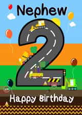Roadworks 2nd Birthday Card for Nephew created by Kerrylovescards
