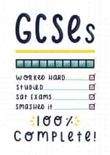 GCSEs 100% Complete Exam Congratulations card created by Joanne Hawker