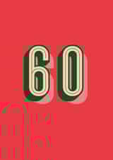 Minimal Retro 60th Birthday Card Age Milestone created by Betiobca