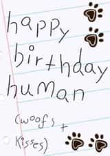 Happy Birthday Human From the Dog created by Palette&Petal 