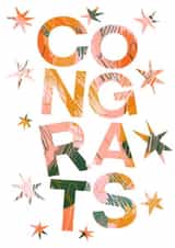Abstract Modern Congrats Card created by As You Slept