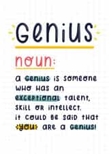Genius Exam Results Congratulations Card created by Joanne Hawker
