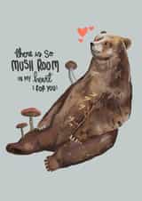 Mushroom Anniversary Bear- I have so mushroom in my heart for you created by ECoulthamDesigns