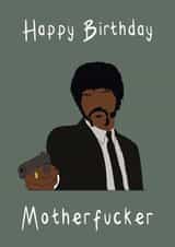 Samuel L Jackson happy birthday card created by StuArt