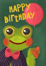 Cute Frog Birthday card created by Katerina Ren