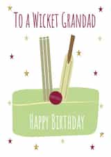 Wicket Cricket Grandad Birthday card created by Missycards