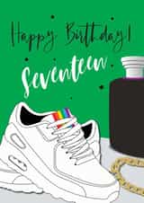 17th Birthday card created by Jackie Ponwaye Design