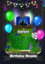 Fortnite Birthday Royal Cake created by Kerrylovescards