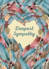 Deepest Sympathy Feathers created by Julia Cafferkey