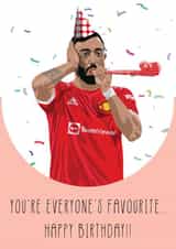 Man Utd Bruno Fernandes Birthday Card created by Replay Prints
