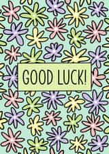 Floral Good Luck, friendship, new job, exams, flowers, for her, appreciation created by By Emma Dearling