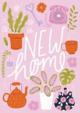 Pretty House Plants New Home Card - Cuppa - New Home created by Joanna Clay Design