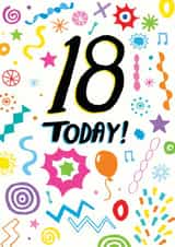 18th birthday today abstract pattern design created by Pencilface