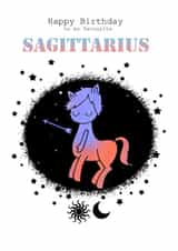 Sagittarius - Zodiac Birthday Card created by Sugar Violet Illustration