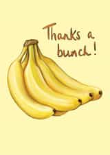 Thanks a bunch Thank You Card created by Katie Tinkler illustration