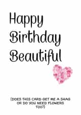 Happy Birthday Beautiful! Girlfriend/Wife Birthday Card created by Melissa Charlotte
